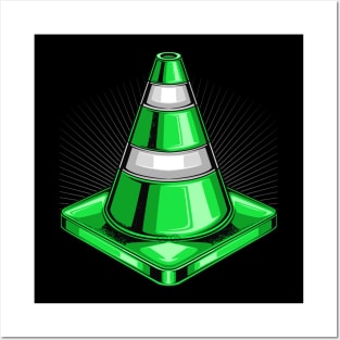 Green Traffic Cone Posters and Art